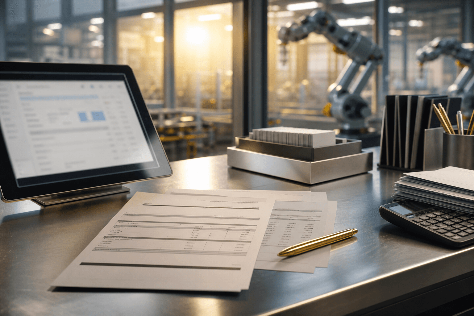 Industrial HQ desk for subscription and billing review